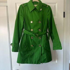 MICHAEL Michael Kors Vibrant Green Trench Coat
